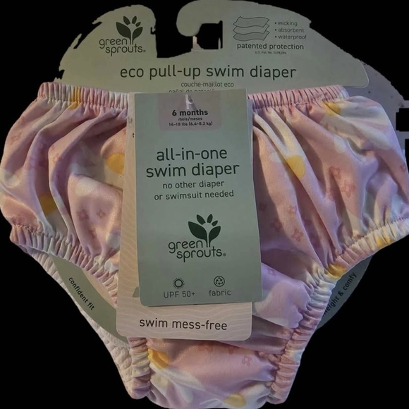 Green Sprouts Other - Green Sprouts Eco Swim Diaper Cover - Pink and Yellow
